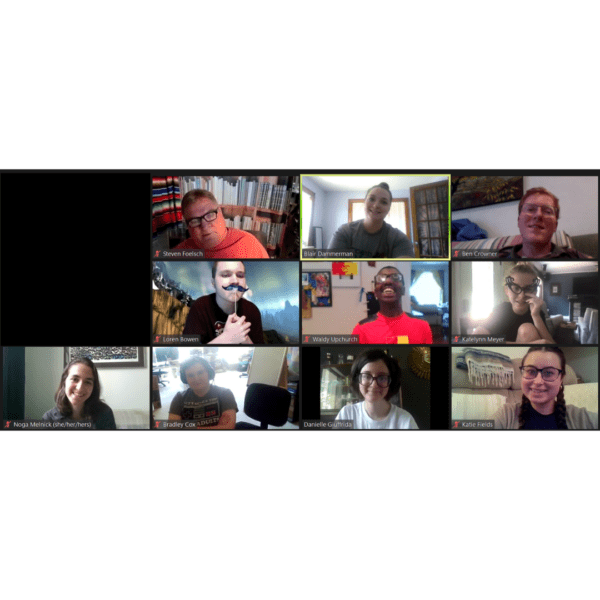 Photo of Zoom meeting with Dream Big students and staff