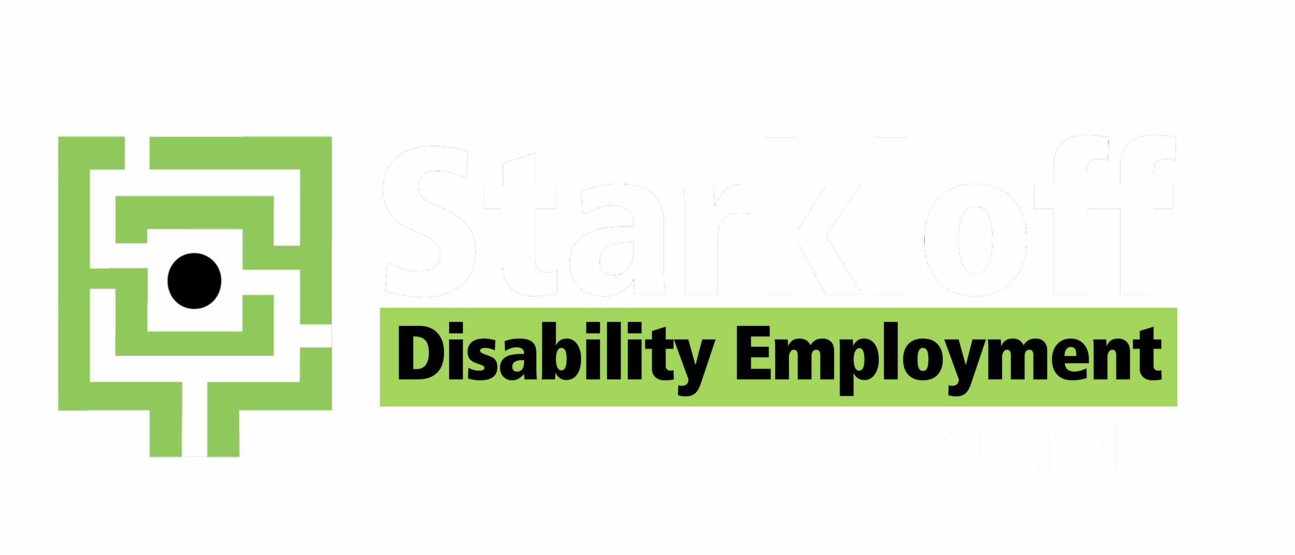 SDES Employment Summit Logo – Green symbol with White text Starkloff Disability Employment Summit