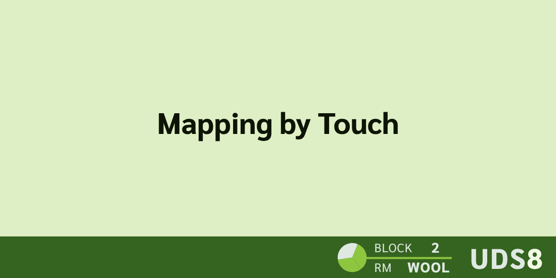 Mapping by Touch. Day 2. Block 2. Room: Wool. UDS8.
