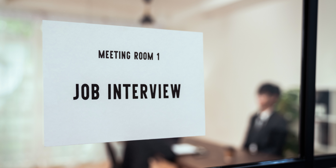 Office meeting room reserved for job internviews.